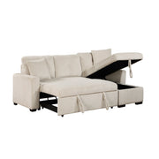 9649BE*SC (3)3-Piece Reversible Sectional with Pull-out Bed and Hidden Storage - 9649BE*SC