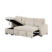 9649BE*SC (3)3-Piece Reversible Sectional with Pull-out Bed and Hidden Storage - 9649BE*SC