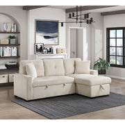 9649BE*SC (3)3-Piece Reversible Sectional with Pull-out Bed and Hidden Storage - 9649BE*SC