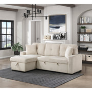 9649BE*SC (3)3-Piece Reversible Sectional with Pull-out Bed and Hidden Storage - 9649BE*SC