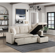 9649BE*SC (3)3-Piece Reversible Sectional with Pull-out Bed and Hidden Storage - 9649BE*SC
