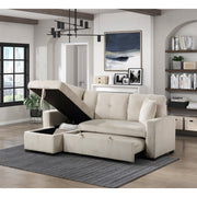 9649BE*SC (3)3-Piece Reversible Sectional with Pull-out Bed and Hidden Storage - 9649BE*SC