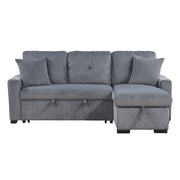 9649DG*SC (3)3-Piece Reversible Sectional with Pull-out Bed and Hidden Storage - 9649DG*SC