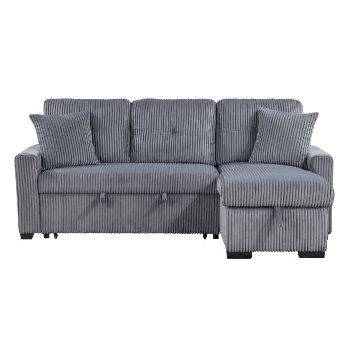 9649DG*SC (3)3-Piece Reversible Sectional with Pull-out Bed and Hidden Storage - 9649DG*SC