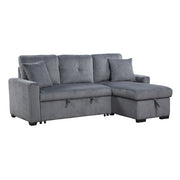 9649DG*SC (3)3-Piece Reversible Sectional with Pull-out Bed and Hidden Storage - 9649DG*SC