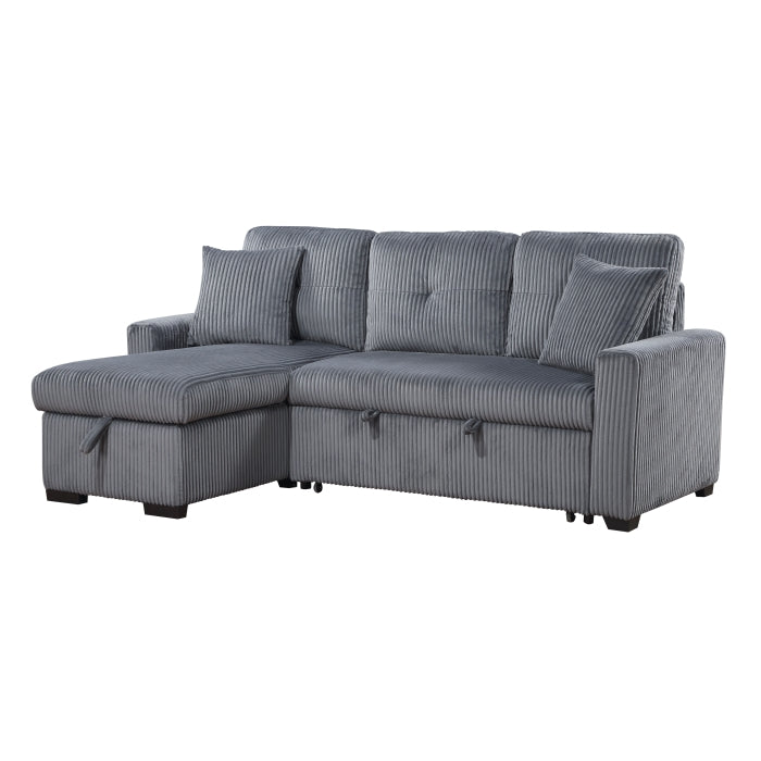 9649DG*SC (3)3-Piece Reversible Sectional with Pull-out Bed and Hidden Storage - 9649DG*SC