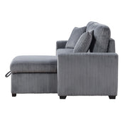 9649DG*SC (3)3-Piece Reversible Sectional with Pull-out Bed and Hidden Storage - 9649DG*SC