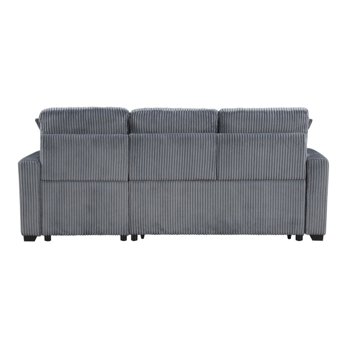 9649DG*SC (3)3-Piece Reversible Sectional with Pull-out Bed and Hidden Storage - 9649DG*SC