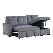 9649DG*SC (3)3-Piece Reversible Sectional with Pull-out Bed and Hidden Storage - 9649DG*SC