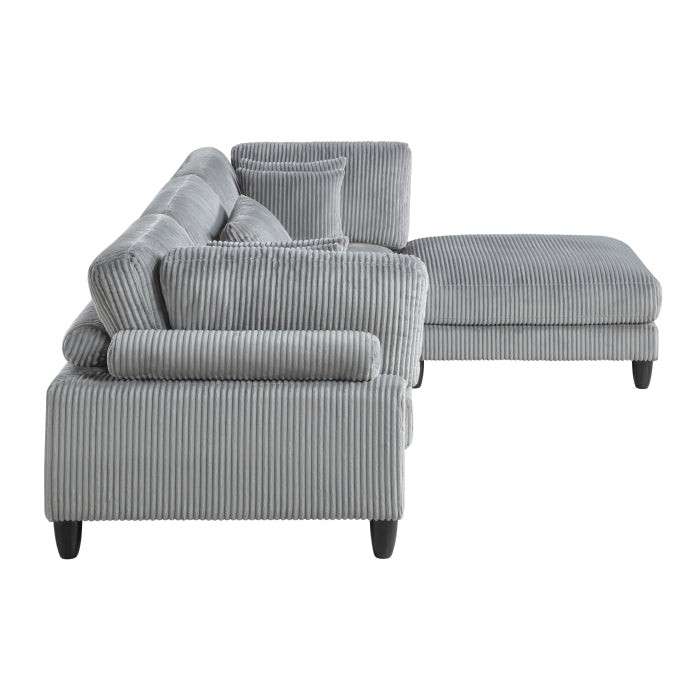 9688GY*42CRACOT (4)4-Piece Modular Sectional with Ottoman - 9688GY*42CRACOT