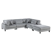 9688GY*52CR2ACOT (5)5-Piece Modular Sectional with Ottoman - 9688GY*52CR2ACOT