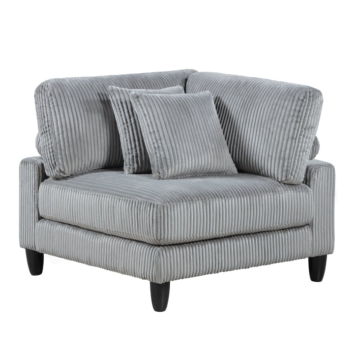 9688GY*52CR2ACOT (5)5-Piece Modular Sectional with Ottoman - 9688GY*52CR2ACOT