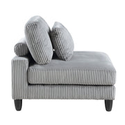 9688GY*52CR2ACOT (5)5-Piece Modular Sectional with Ottoman - 9688GY*52CR2ACOT