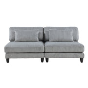 9688GY*62CR2AC2OT (6)6-Piece Modular Sectional with Ottomans - 9688GY*62CR2AC2OT