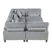 9688GY*62CR3ACOT (6)6-Piece Modular Sectional with Ottoman - 9688GY*62CR3ACOT