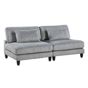 9688GY*62CR3ACOT (6)6-Piece Modular Sectional with Ottoman - 9688GY*62CR3ACOT