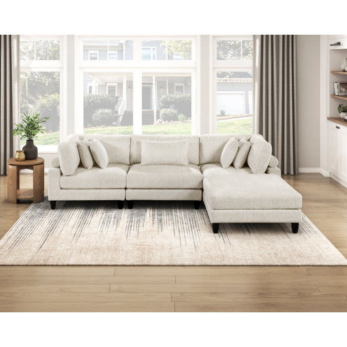 9688NBE*42CRACOT (4)4-Piece Modular Sectional with Ottoman - 9688NBE*42CRACOT