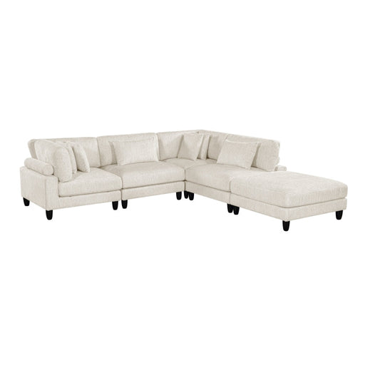 9688NBE*52CR2ACOT (5)5-Piece Modular Sectional with Ottoman - 9688NBE*52CR2ACOT