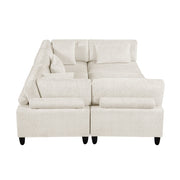 9688NBE*62CR3ACOT (6)6-Piece Modular Sectional with Ottoman - 9688NBE*62CR3ACOT