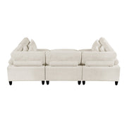 9688NBE*62CR3ACOT (6)6-Piece Modular Sectional with Ottoman - 9688NBE*62CR3ACOT
