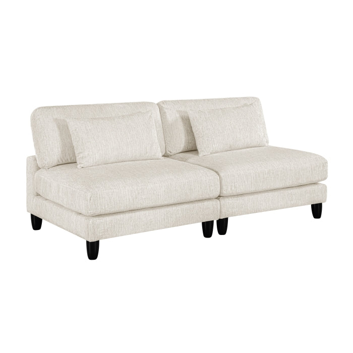 9688NBE*62CR3ACOT (6)6-Piece Modular Sectional with Ottoman - 9688NBE*62CR3ACOT