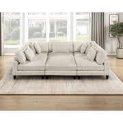 9688NBE*62CR3ACOT (6)6-Piece Modular Sectional with Ottoman - 9688NBE*62CR3ACOT