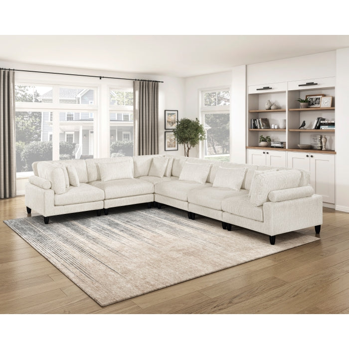 9688NBE*63CR3AC (6)6-Piece Modular Sectional - 9688NBE*63CR3AC