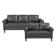9690DGY*2 2pc Set: Sofa, Love - 9690DGY*2