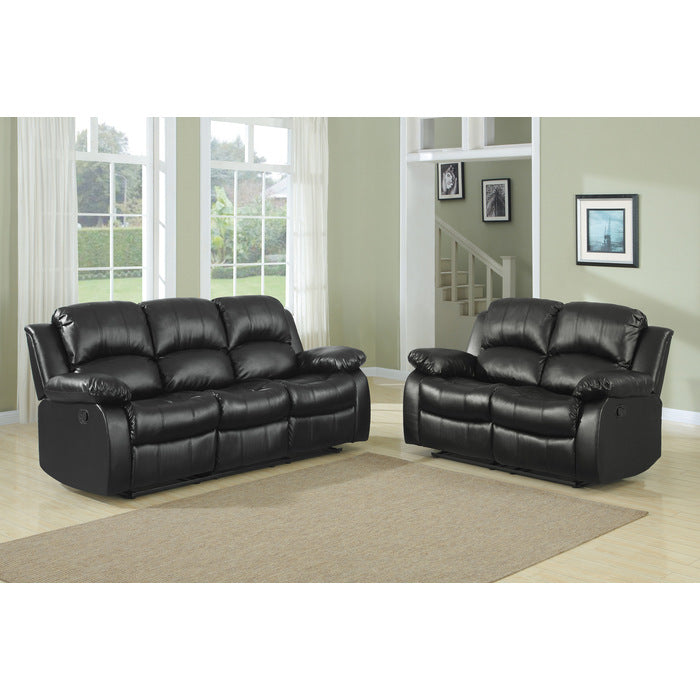 9700BLK-2 Double Reclining Love Seat - 9700BLK-2