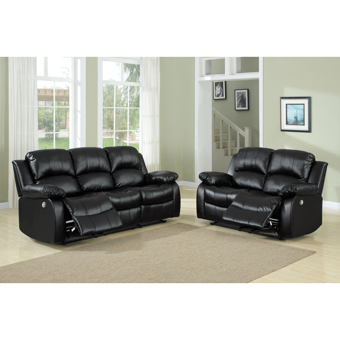 9700BLK-2 Double Reclining Love Seat - 9700BLK-2