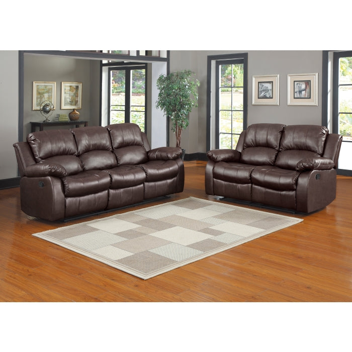 9700BRW-2 Double Reclining Love Seat - 9700BRW-2