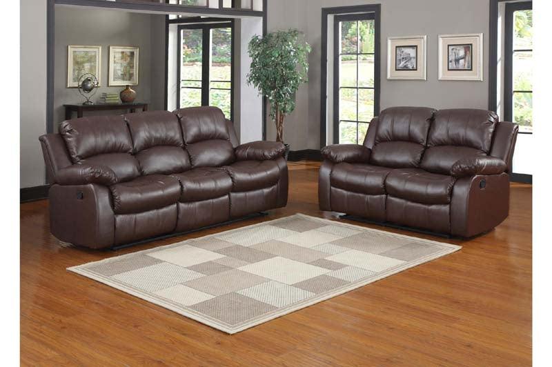 Granley Brown 2 Piece Sofa Set 9700Brw-3-2 | Homelegance