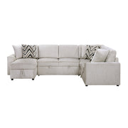 9702BE*3LC3R (3)3-Piece Sectional with Pull-out Bed and Hidden Storage - 9702BE*3LC3R