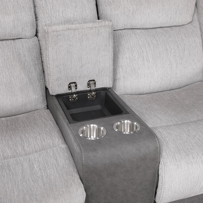 9703GY*2 2pc Set: Sofa, Love - 9703GY*2
