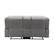 9703GY-2 Double Reclining Love Seat with Center Console - 9703GY-2