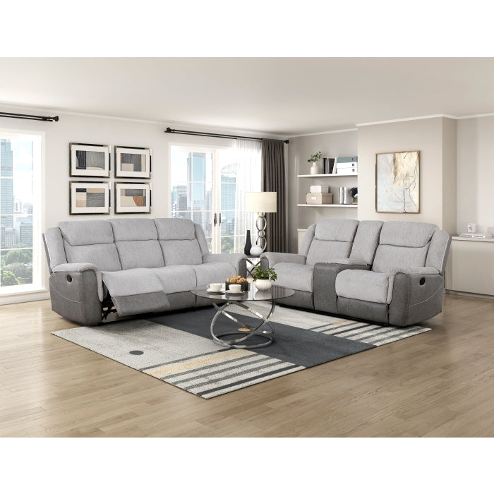 9703GY-3 Double Reclining Sofa - 9703GY-3