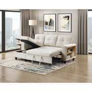 9705BE*32AVC (3)Sectional with Reversible Chaise, Pull-out Bed, Shelves and Charging Ports - 9705BE*32AVC