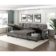 9705DB*42AVC (4)Sectional with Two Chaises, Pull-out Bed, Shelves and Charging Ports - 9705DB*42AVC