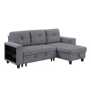 9705GY*32AVC (3)Sectional with Reversible Chaise, Pull-out Bed, Shelves and Charging Ports - 9705GY*32AVC