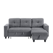 9705GY*32AVC (3)Sectional with Reversible Chaise, Pull-out Bed, Shelves and Charging Ports - 9705GY*32AVC