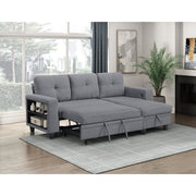 9705GY*32AVC (3)Sectional with Reversible Chaise, Pull-out Bed, Shelves and Charging Ports - 9705GY*32AVC