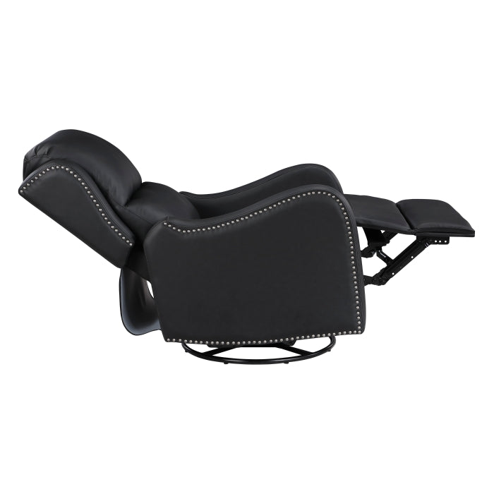9717BLK-1SW Swivel Glider Reclining Chair - 9717BLK-1SW