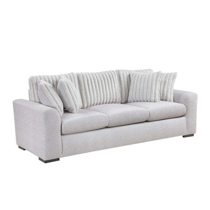 9720GRY*2 2pc Set: Sofa, Love - 9720GRY*2