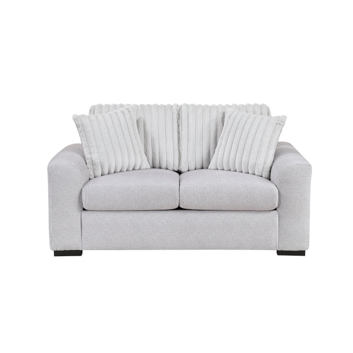 9720GRY*2 2pc Set: Sofa, Love - 9720GRY*2