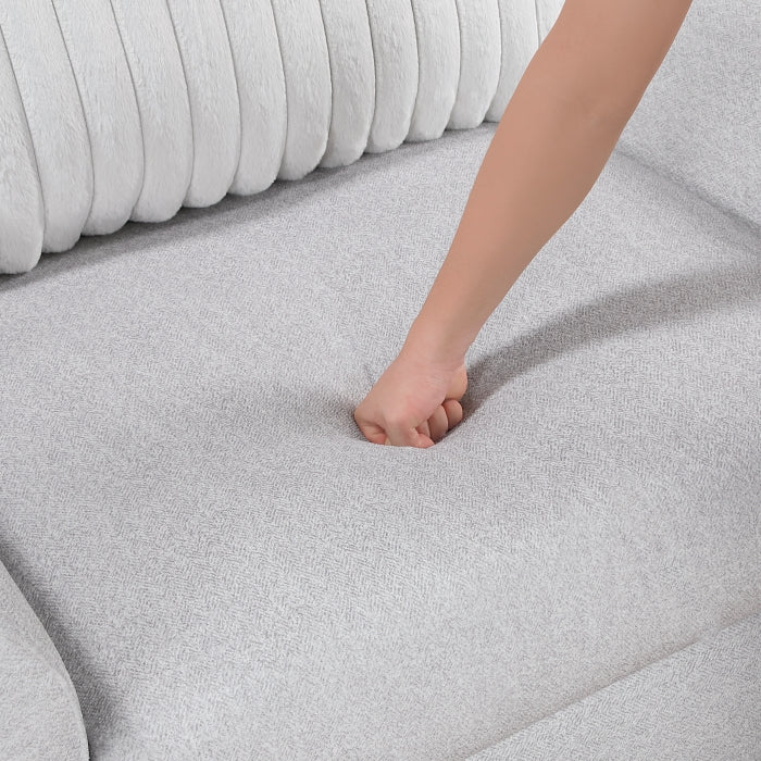 9720GRY*2 2pc Set: Sofa, Love - 9720GRY*2