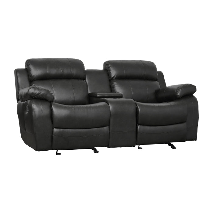 9724BLK*2 2pc Set: Sofa, Love - 9724BLK*2