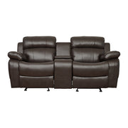 9724BRW*2 2pc Set: Sofa, Love - 9724BRW*2