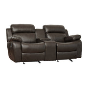 9724BRW*2 2pc Set: Sofa, Love - 9724BRW*2