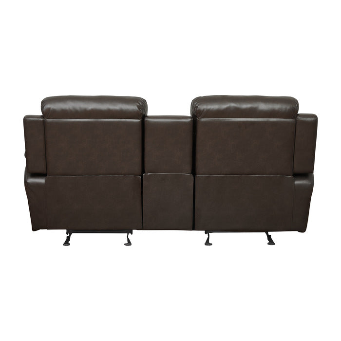 9724BRW*2 2pc Set: Sofa, Love - 9724BRW*2