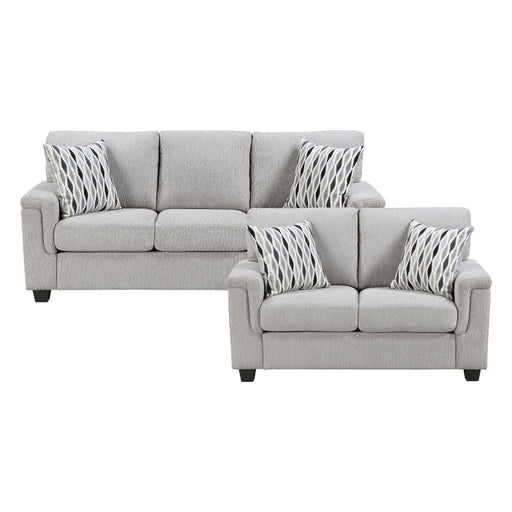 9746GY*2 2pc Set: Sofa, Love - 9746GY*2